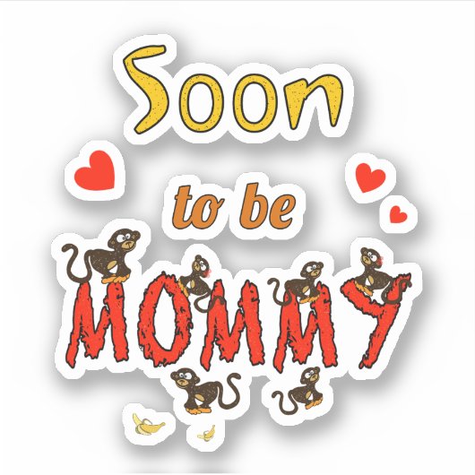 Kleine Affen Aufkleber (Vorderseite)