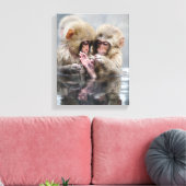 Kleine Affen | Heiße Quellen, Japan Leinwanddruck (Insitu (Wohnzimmer))