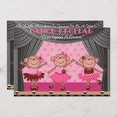 Kleine Affen Tanz Einladungen (Vorne/Hinten)