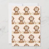 Kleine Affenjungen zum Geburtstag Einladung (Rückseite)