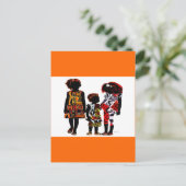 Kleine afrikanische Mädchen Postkarte (Stehend Vorderseite)