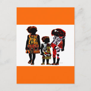 Kleine afrikanische Mädchen Postkarte