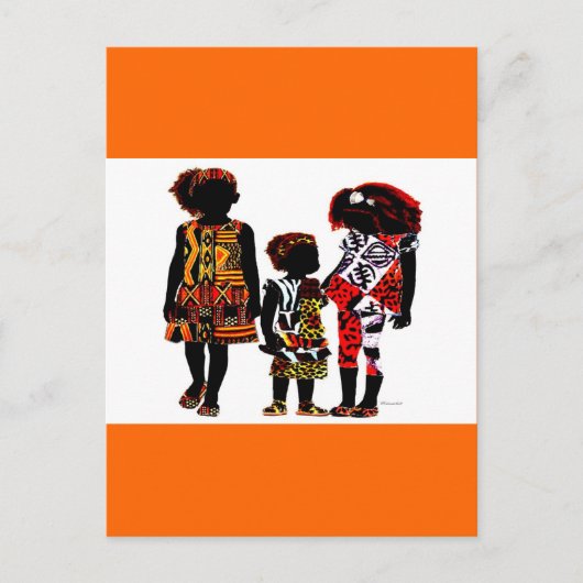 Kleine afrikanische Mädchen Postkarte (Vorderseite)