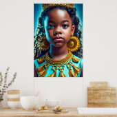 kleine afrikanische Prinzessin, Schwarze Geschicht Poster (Küche)