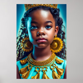 kleine afrikanische Prinzessin, Schwarze Geschicht Poster