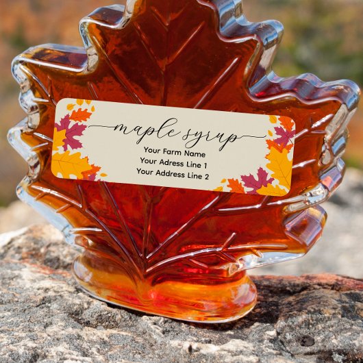 Kleine Ahorn-Blätter - Etikett für die Kapselpacku