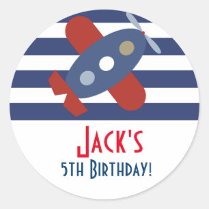 Kleine Airplane Geburtstagsparty Sticker