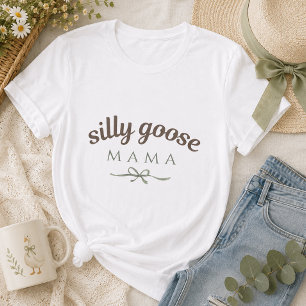 Kleine alberne Gans Mama Salbei Grün Erster Geburt Tri-Blend Shirt