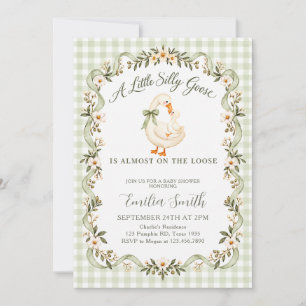 Kleine alberne Gans Sage Florale Babyparty Einladung