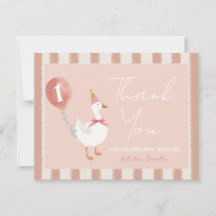 Kleine Alberne Gänse Pink Ballon Girl 1. Geburtsta