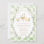 Kleine Alberne Gänse Wasserfarben Kinderdusche Einladung (Vorderseite)