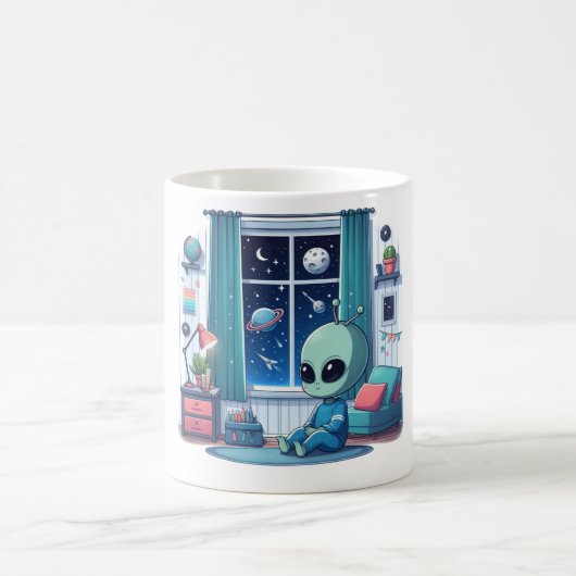 Kleine Alien Kaffeetasse (Mittel)