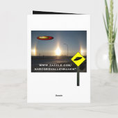 Kleine Alien zum Geburtstag Karte (Rückseite)