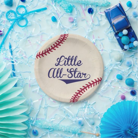 Kleine All-Star-Baseball-Baby-Duschpapier-Teller Pappteller (Party)