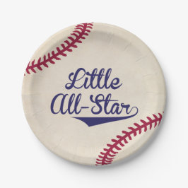 Kleine All-Star-Baseball-Baby-Duschpapier-Teller Pappteller