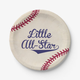 Kleine All-Star-Baseball-Baby-Duschpapier-Teller Pappteller