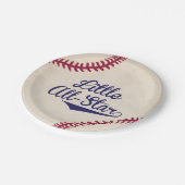 Kleine All-Star-Baseball-Baby-Duschpapier-Teller Pappteller (Schrägansicht)