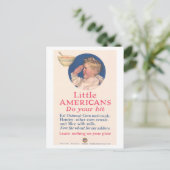 Kleine Amerikaner: WI-Poster des Clean Plate Club Postkarte (Stehend Vorderseite)