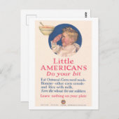 Kleine Amerikaner: WI-Poster des Clean Plate Club Postkarte (Vorne/Hinten)