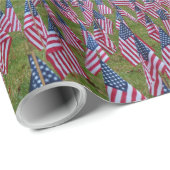 Kleine amerikanische Flaggen Geschenkpapier (Rolleneckpunkt)