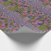 Kleine amerikanische Flaggen Geschenkpapier (Ecke)
