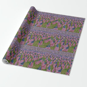 Kleine amerikanische Flaggen Geschenkpapier