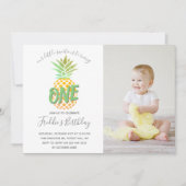 Kleine Ananas 1. Geburtstag Foto Einladung (Vorderseite)