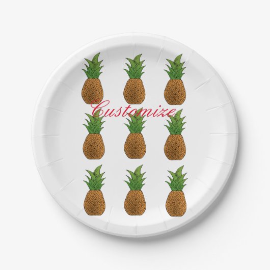 Kleine Ananas Thunder_Cove Pappteller (Vorderseite)