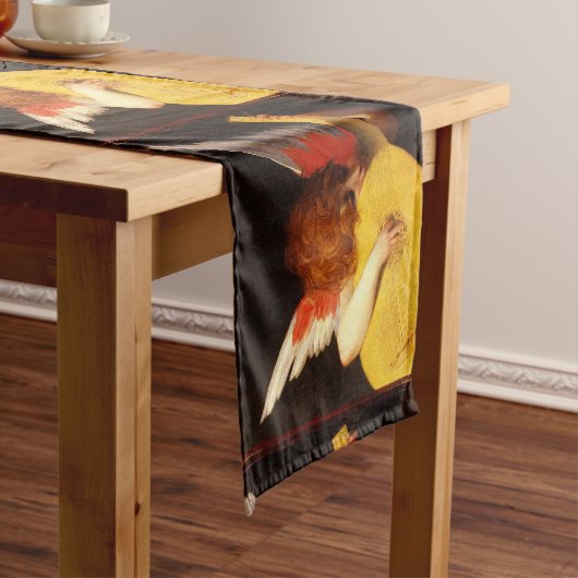 KLEINE ANGEL SPIELEN LUTE Music Making Cherub Pap Großer Tischläufer (Beispiel)