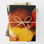 KLEINE ANGEL SPIELEN LUTE Music Making Cherub Wrap Geschenkpapier Set (Beispiel)
