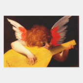 KLEINE ANGEL SPIELEN LUTE Music Making Cherub Wrap Geschenkpapier Set (Vorderseite)