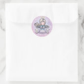 Kleine Angel- und Polarbärenaufkleber Runder Aufkleber (Tasche)