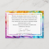 Kleine Anmerkung auf Geschenkkarte Ethereal Bloom Begleitkarte (Rückseite)