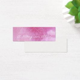 Kleine Anmerkungen mit rosa Aquarell u. weißer