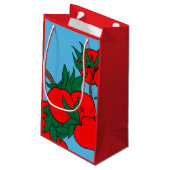 Kleine Apfelgeschenktasche Geschenktüte (Rückseite Schrägansicht)