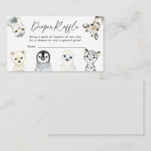 Kleine arktische Windelwaschmaschine Babyduschkart Begleitkarte (Vorne/Hinten)