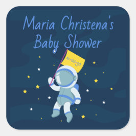 Kleine Astronaut Baby Shower Aufkleber