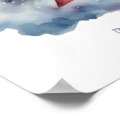 Kleine Astronautenrakete anpassbar Poster (Ecke)