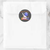 kleine Astronautenstudie Runder Aufkleber (Tasche)