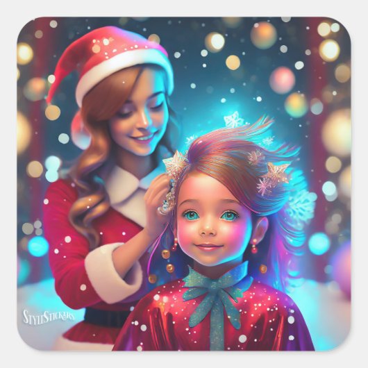 Kleine Aufkleber für den klassischen Quadrat (Vorderseite)