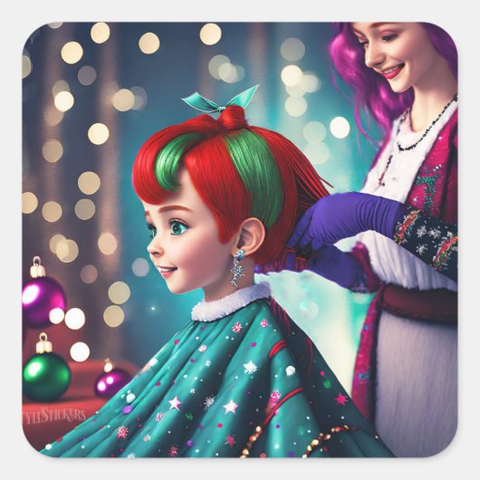 Kleine Aufkleber für den klassischen Quadrat (Vorderseite)