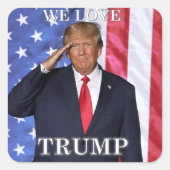 Kleine Aufkleber "Wir Liebe Trump" (Vorderseite)