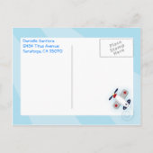 Kleine Aviator Airplane Babyduschkarte Einladungspostkarte (Rückseite)