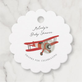 Kleine Aviator-Babydusche Geschenkanhänger
