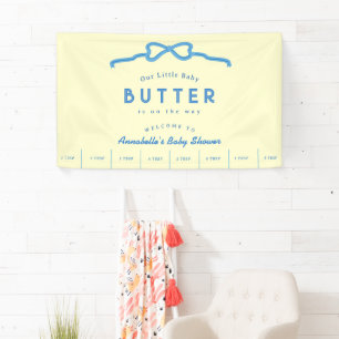 Kleine Baby-Butter-Schleife Baby Shower Willkommen Banner