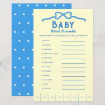 Kleine Baby-Butter-Schleife Baby Shower Wortverwir