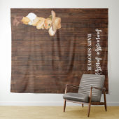 Kleine Baby Cowboy Western Babydusche Hintergrund Wandteppich (Beispiel (Horizontal))