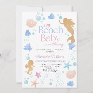 Kleine Baby-Dusche am Strand Einladung