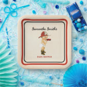 Kleine Baby Firefighter Babydusche Red Pappteller (Party)