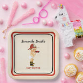 Kleine Baby Firefighter Babydusche Red Pappteller (Party)